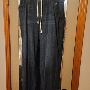 Lane Bryant Pull-On Knit Denim High-Rise Wide Leg Jean 18